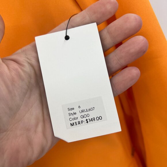 NWT DKNY Orange Button Front Blazer Women's 6 $149 MSRP - Picture 3 of 5